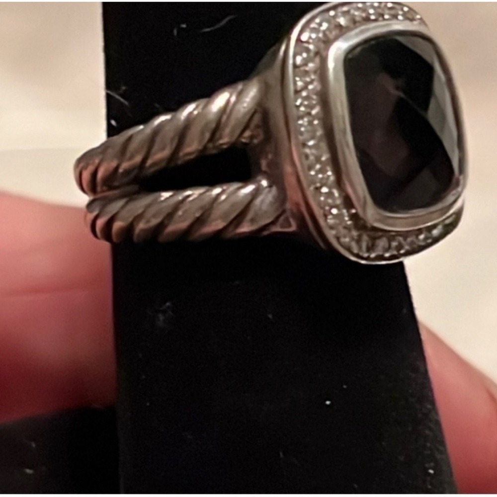 David Yurman Moonlight Ice Albion Amethyst Diamond Ring .925 - Picture 14 of 15